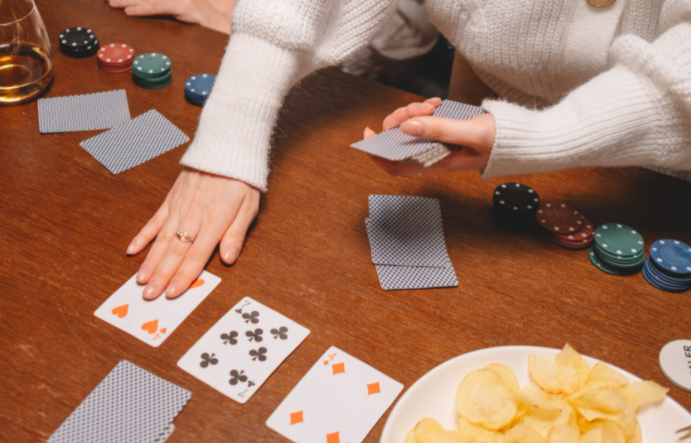 preparing to play poker